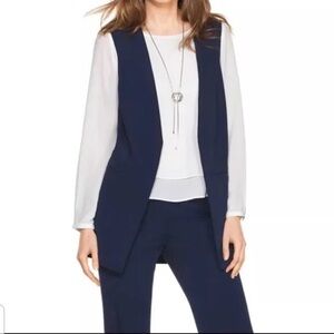 WHITE HOUSE BLACK MARKET OPEN FEONT LONG VEST